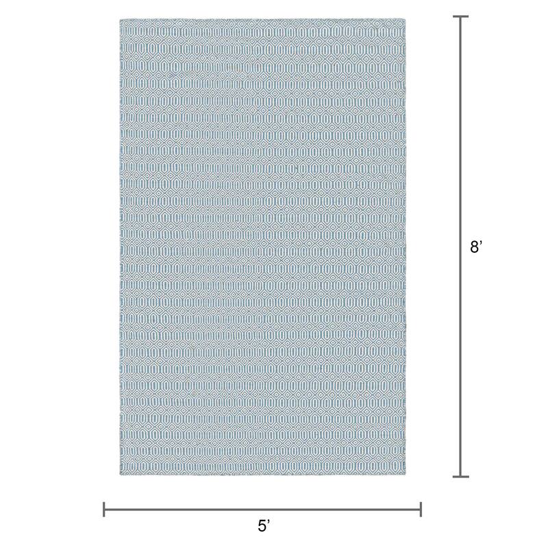Handmade Villa Circles Indoor/ Outdoor Reversible Area Rug