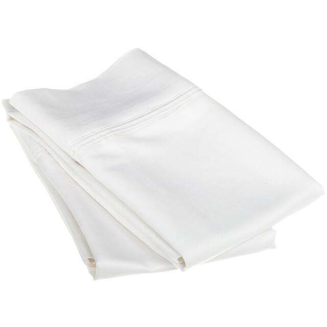 Miranda Haus Wentz Egyptian Cotton Solid Pillowcase Set - King - White