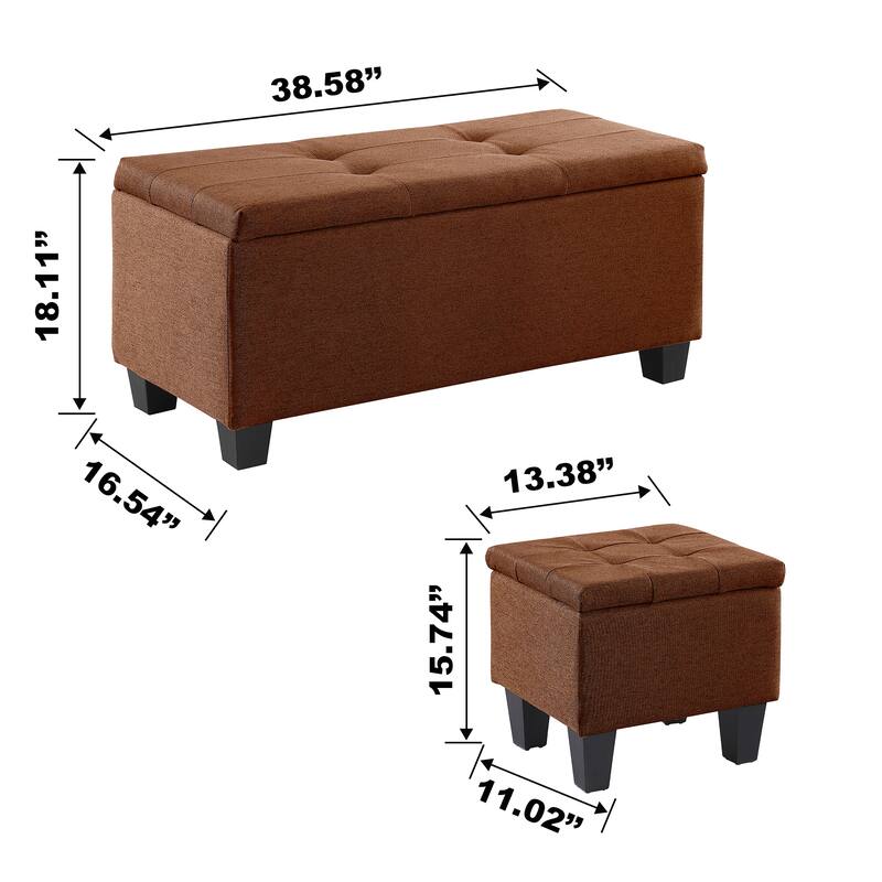 Entry Footrest Storage Bench, Lounge Bench End of Bed Bench