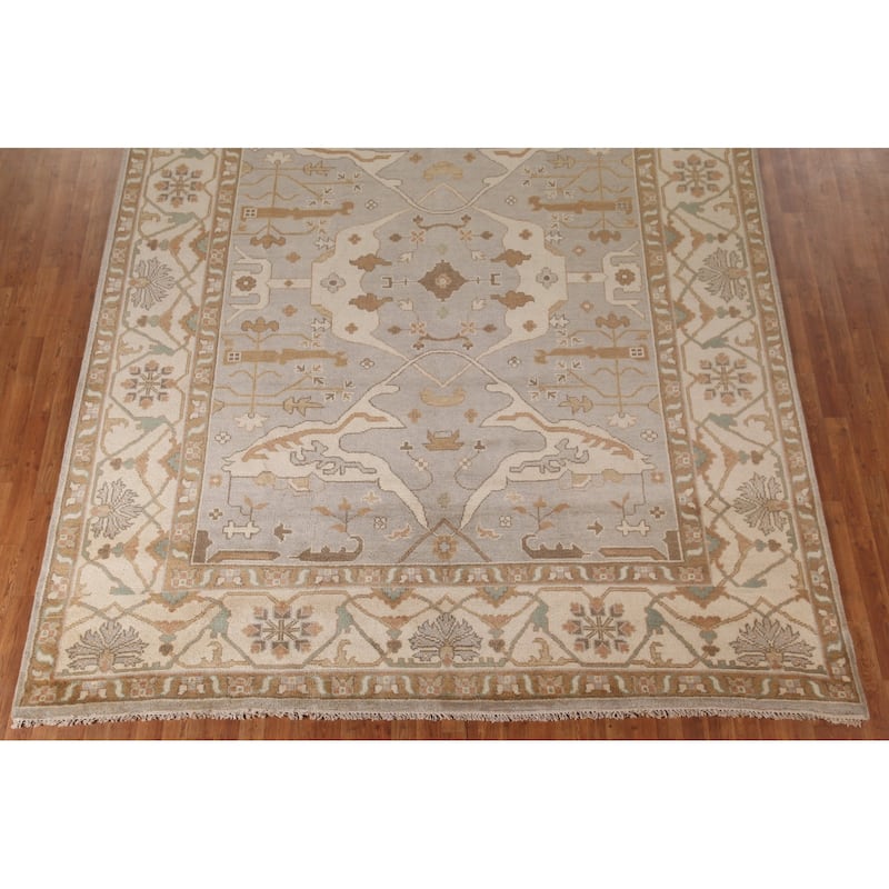 Oushak Area Rug Handmade Oriental Wool Carpet - 9'2"x 11'8"