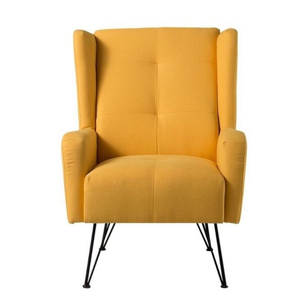 overstock yellow accent chair