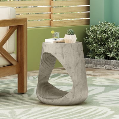 14.5" MGO Hollow Round Side Table - High Quality Build