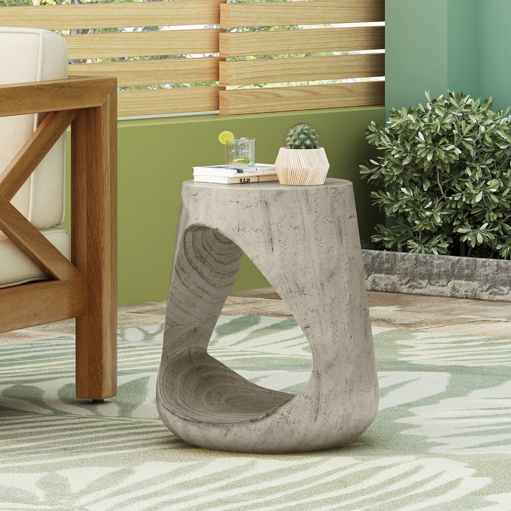 14.5" MGO Hollow Round Side Table - High Quality Build