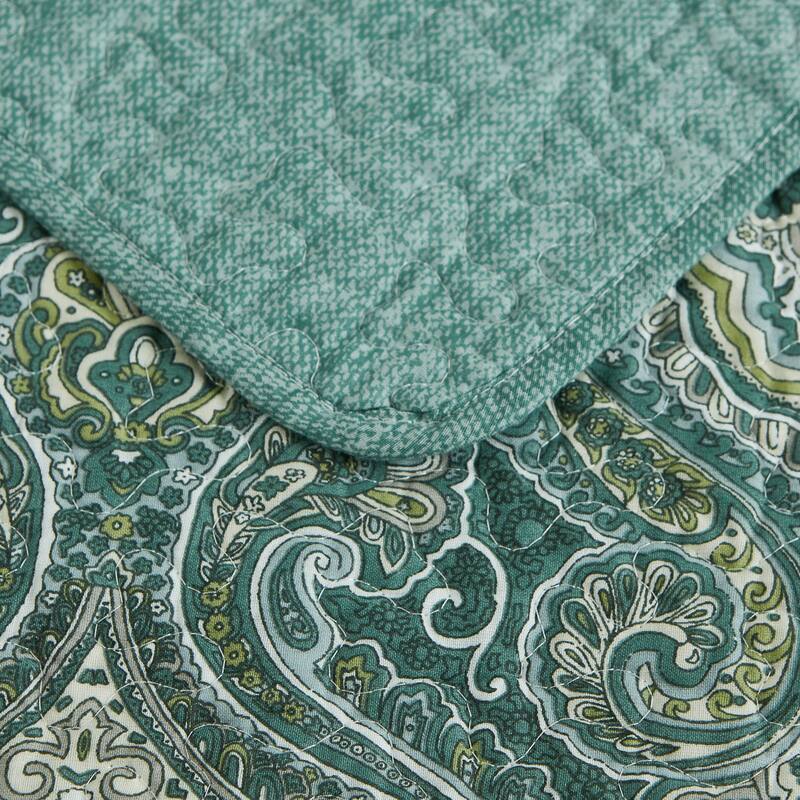 Tommy Bahama Bonny Cove Floral Pattern With Palm Reverse Quilt (Beige, 3 Piece Set)