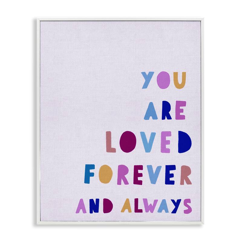 Stupell You Are Loved Forever Framed Giclee Art Design By Leah Straatsma - 24 x 30 - White