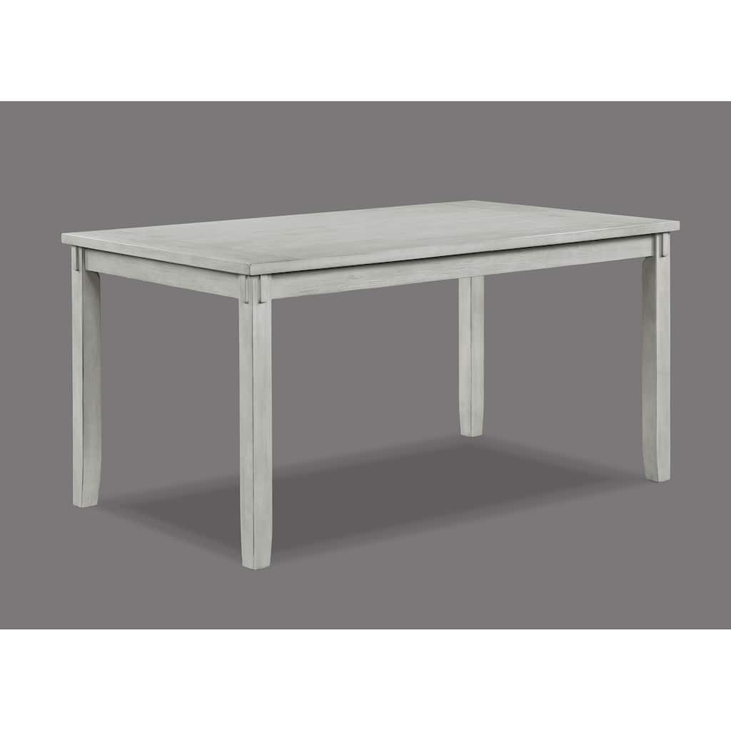 Rustic Farmhouse Transitional 5-Piece Dinette Dining Set Rectangular Table Linen Look Fabric Upholstered Chair Seat Wood