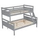 preview thumbnail 10 of 18, Contemporary Twin over Full Bunk Bed with Ladder, Sturdy Construction & Safety Guardrail, Save Space or Split Into 2 Beds