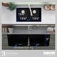 preview thumbnail 11 of 18, Karran 32" Undermount Double Equal Bowl Quartz Kitchen Sink Kit - 32" x 19.5" x 9"