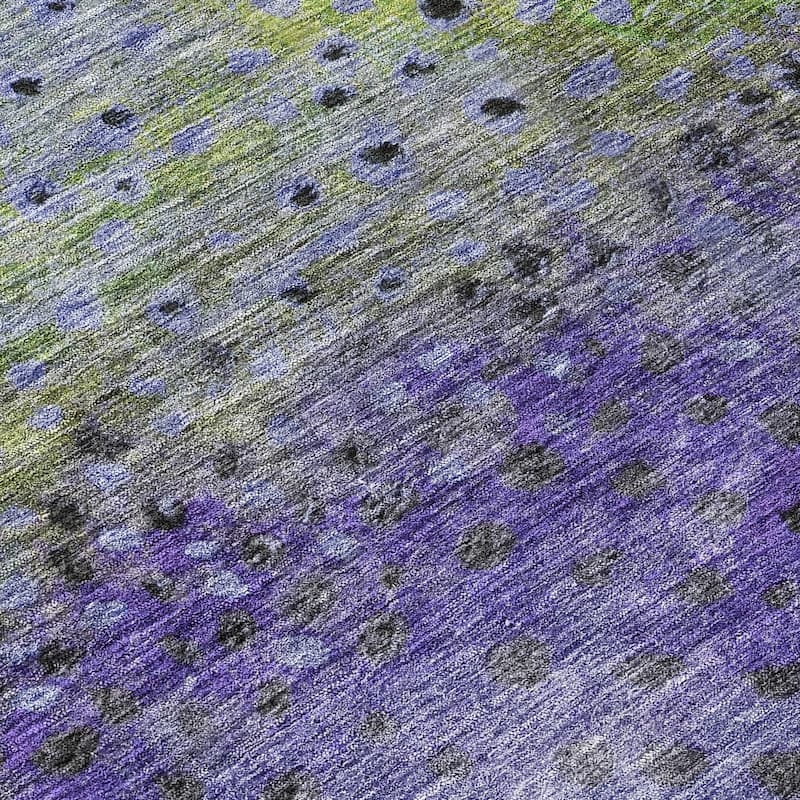 Machine Washable Indoor/ Outdoor Abstract Modern Chantille Rug
