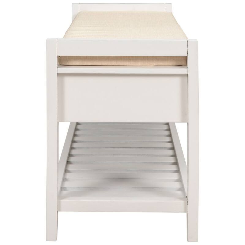 39" Modern Versatile Entry Upholstered Storage Bench with Shoe Rack and Drawers