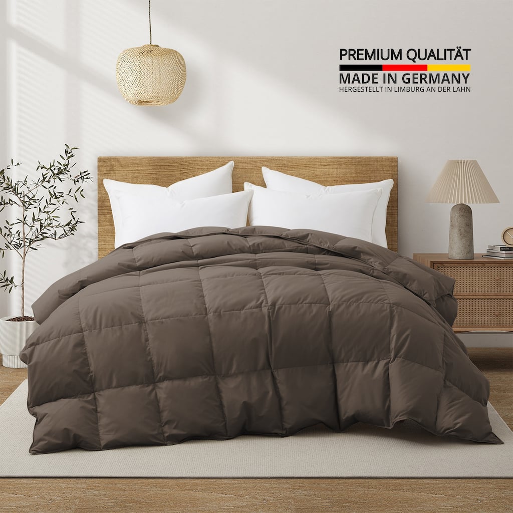 All Season Organic Cotton Down & Feather Comforter Made in Germany