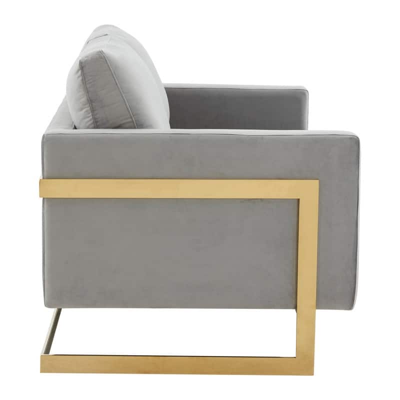 Lincoln Velvet 2-Seater Sofa with Foam Cushions Pocket Spring Stainless Steel Base Removable Cushion Fully Assembled