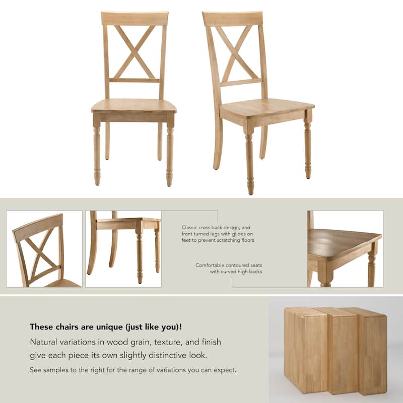 Bush Furniture Sterling Cross Back Dining Chairs - Set of 2