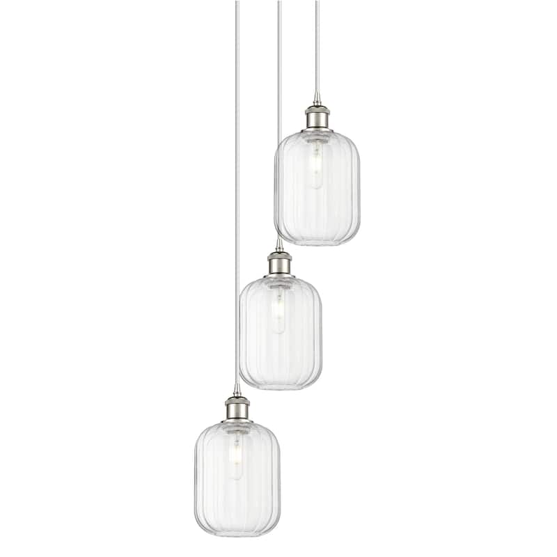 Innovations Lighting 113B-3P-36-14 Preston Pendant Preston 3 Light 14" - Polished Nickel / Clear