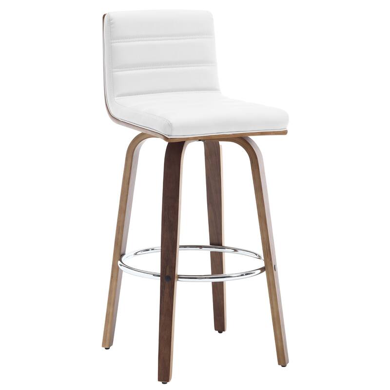 Faux Leather Upholstered Swivel Bar Stools, Counter Stool