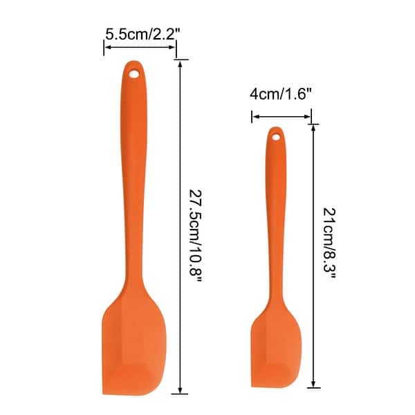 2pcs Silicone Spatula Set Heat Resistant Rubber Turner for Cooking