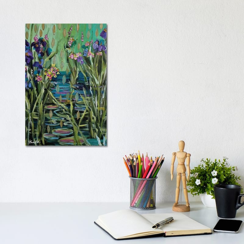 iCanvas "Zen Water Lilies" by Brenda Bush Canvas Print - 12x8x0.75