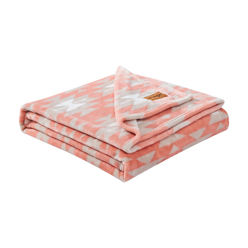 Wrangler Printed Ultra Soft Plush Fleece Throw Blanket.