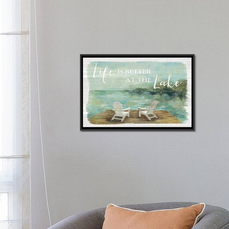 iCanvas "Lakeside Retreat I" by Silvia Vassileva Framed Canvas Print