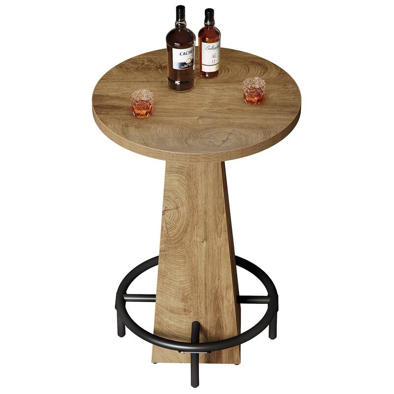 37.4" High Bar Table, Round Pub Table for Small Bars, Dining Room