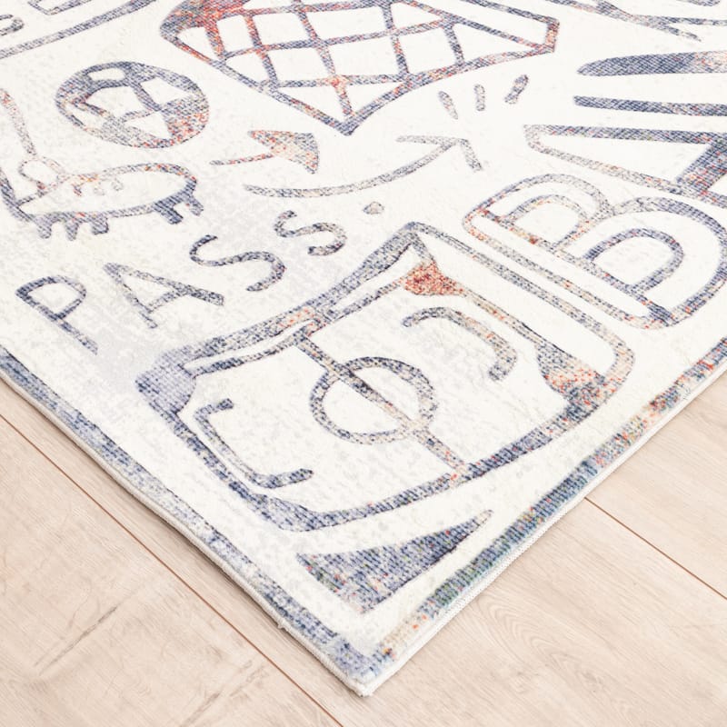 Katie Merz SPORTSGLYPHS Soccer Area Rug