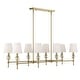 preview thumbnail 7 of 14, Uttermost Arques 8 Light Linear Chandelier - 48"W x 18.125"D x 14.5"H