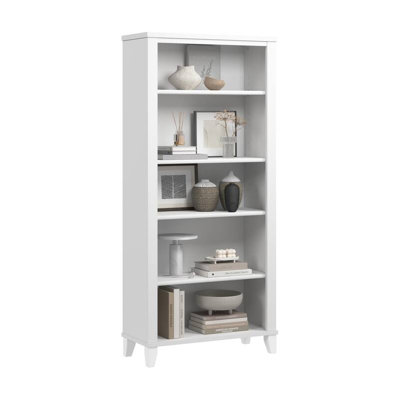Bush Home Somerset Tall 5 Shelf Bookcase - White - 5 Shelf