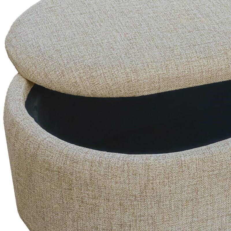 Modern Fabric Storage Ottoman Bench