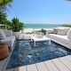preview thumbnail 18 of 135, Machine Washable Indoor/ Outdoor Modern Floral Chantille Rug 10' x 14' - Blue