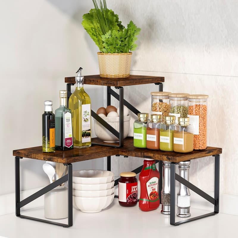 Corner Shelf Plant Stand - 15.7"D x 15.7"W x 14.1"H