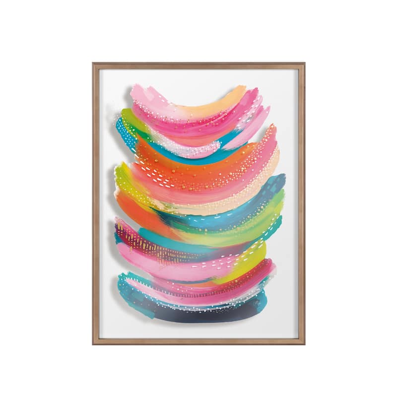 Kate and Laurel Blake Bright Abstract Framed Glass Art by Ettavee