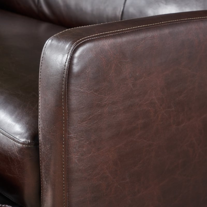 Halima Faux Leather 2-Seater Recliner Club Chair by Christopher Knight Home