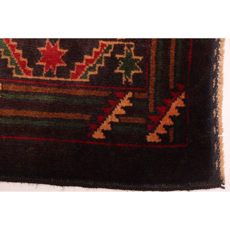 ECARPETGALLERY Hand-knotted Teimani Dark Brown Wool Rug - 3'10 x 6'10