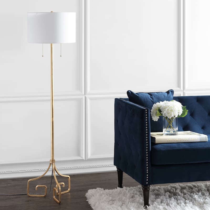 Axel 61.5" Metal LED Floor Lamp, Gold by JONATHAN Y