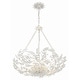 preview thumbnail 4 of 9, Marselle 6 Light Matte White Chandelier - 24"W x 6"H x 24"D