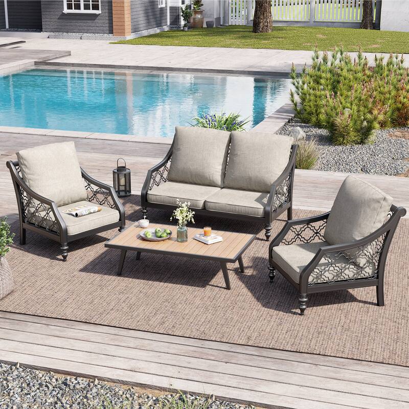 21 W x 22 D in. Deep Seat Outdoor Cushion Set by Crestlive Products