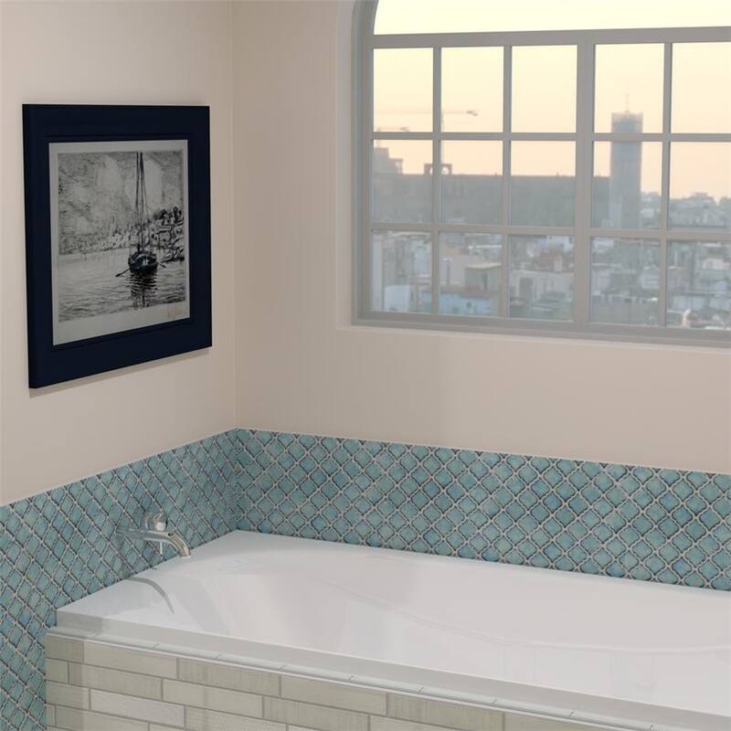 Merola Tile Hudson Tangier Marine 12-3/8" x 12-3/8" Porcelain Floor and Wall Tile
