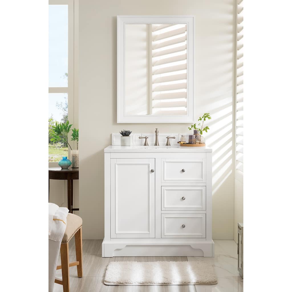 James Martin Vanities De Soto 36" Single Vanity, Bright White