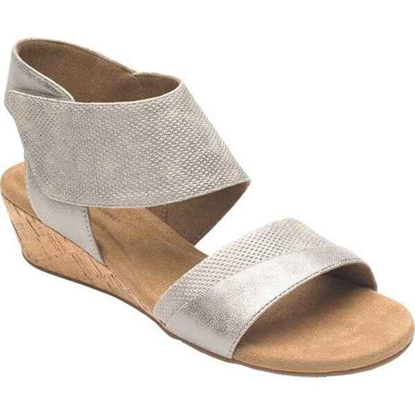 Piece Wedge Sandal Taupe Leather 