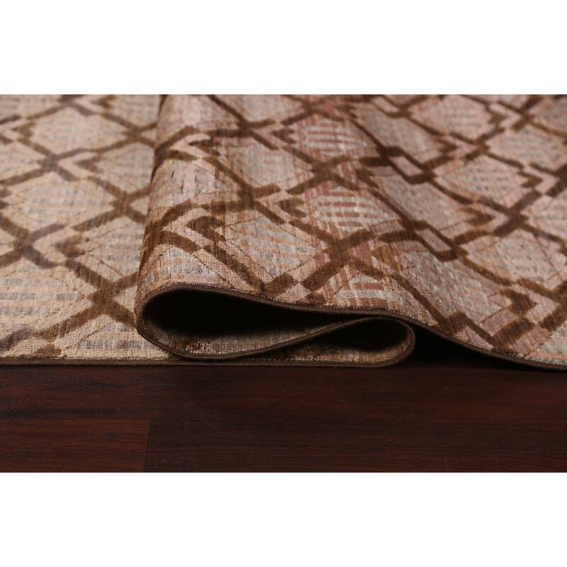 Geometric Gabbeh Kashkoli Oriental Area Rug Wool Hand-knotted Carpet - 5'7" x 7'9"