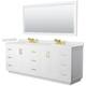 Option White / White Quartz Top / Brushed Gold Hardware