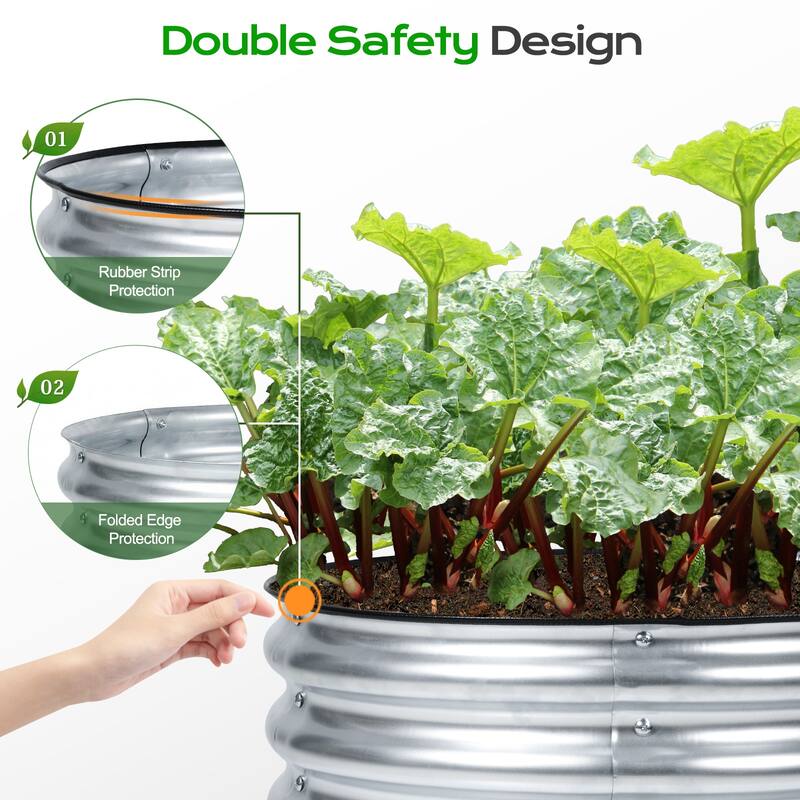 Aoodor Metal Raised Garden Bed