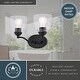 preview thumbnail 5 of 10, Bellwood Traditional Bathroom Vanity Wall Lighting Fixture, Glass Shade, Dimmable, LED Compatible, Over the Mirror Mount