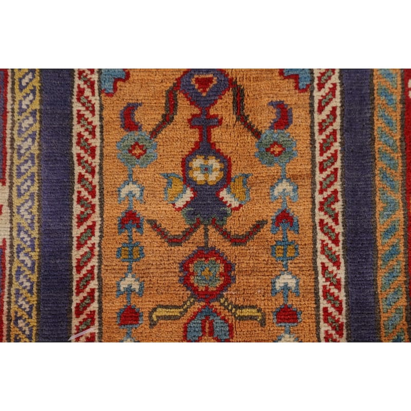 Garden Design Traditional Kazak Rug Hand-Knotted Wool Carpet - 4'1" x 6'4"