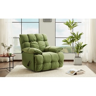 Lime Green Oversized Ergonomic 360° Swivel Manual Recliner with