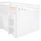 preview thumbnail 39 of 46, L-shaped Space-Saving Twin Loft and Twin Platform Bed with 7 Drawers and Full Guardrail,Loft and Platform Bed