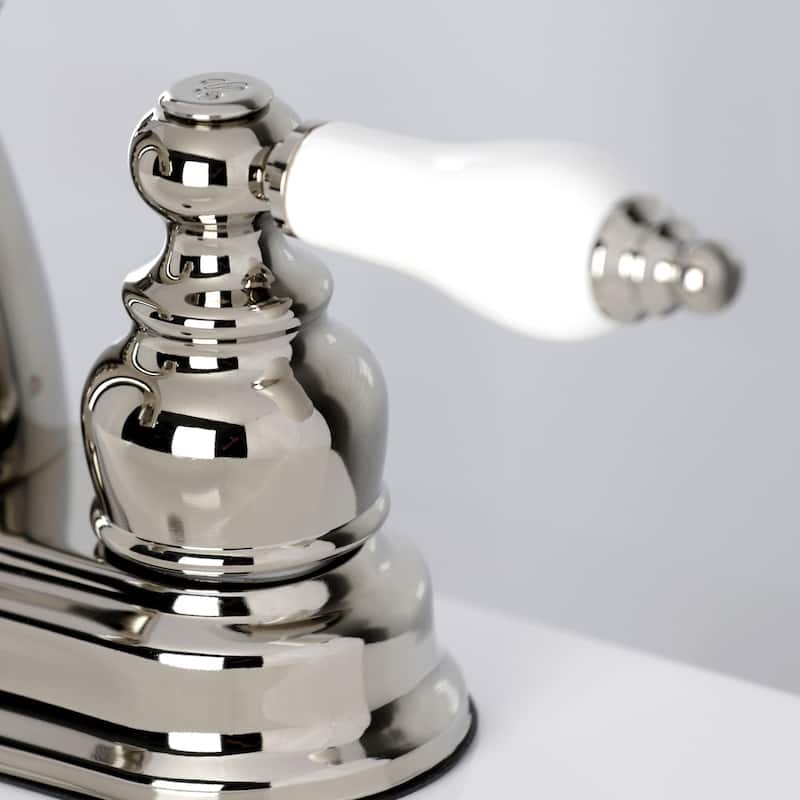 Restoration Two-Handle 3-Hole Deck Mount 4 in. Centerset Bathroom Faucet