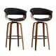 preview thumbnail 145 of 167, Glitzhome Set of 2 or 4 Modern Counter & Bar Height Wooden Swivel Bar Stools