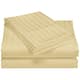 1200 Thread Count Cotton Deep Pocket Luxury Hotel Stripe Sheet Set - Taupe - Twin