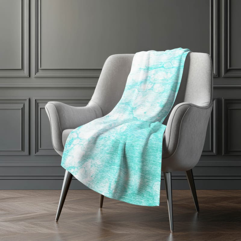 Premium Machine Washable Abstract Modern Sherpa Throw Blanket